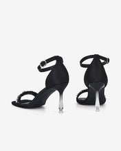 Giày Sandal Cao Gót Đông Hải Quai Mảnh Đính Đá Kiêu Sa-S81P7Đen Color2