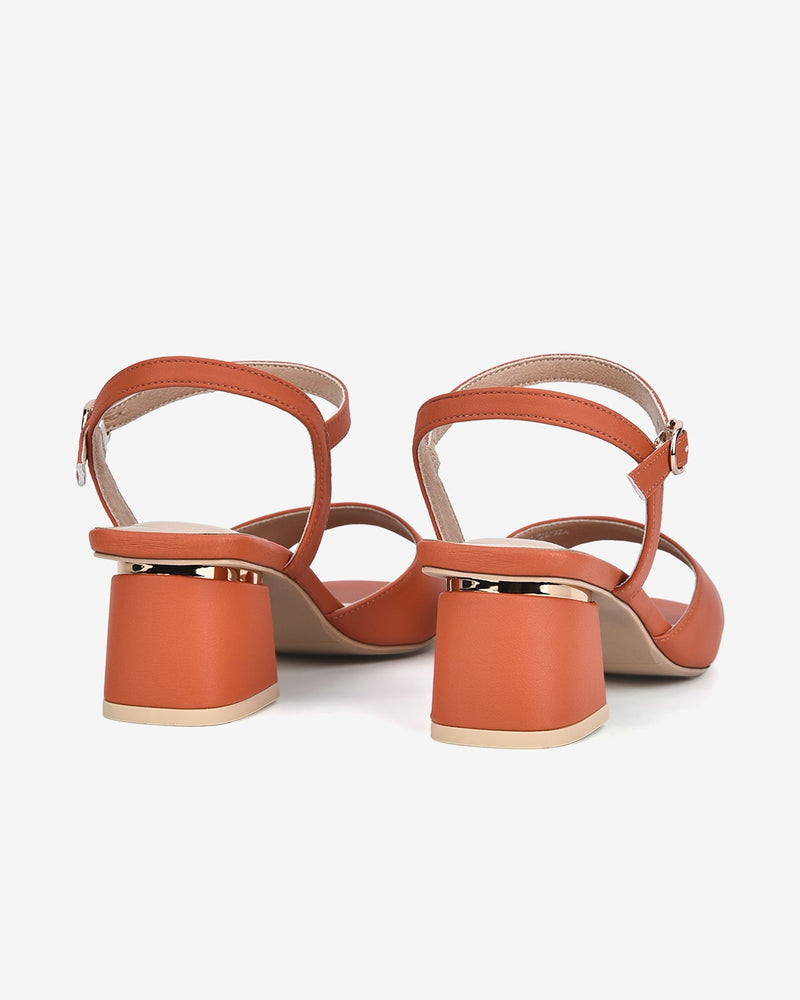 Giày Sandal Cao Gót Đông Hải Đế Viền-S81Q4-Cam Color1