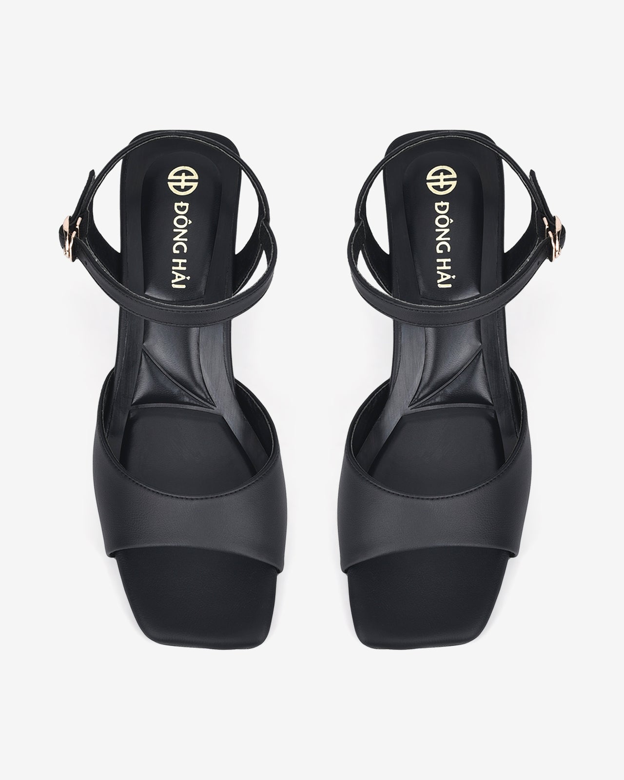 Giày Sandal Cao Gót Đông Hải Đế Viền-S81Q4-Đen Color1