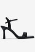 Giày Sandal Cao Gót Đông Hải Mũi Vuông Quai Mảnh-S81T1Đen Color1First