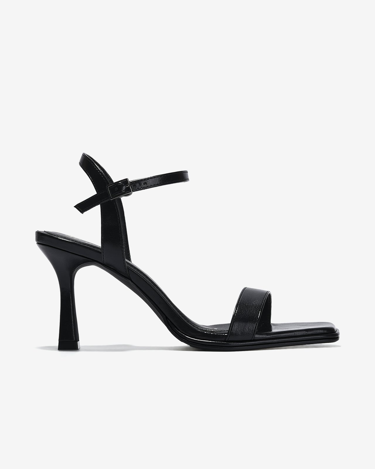 Giày Sandal Cao Gót Đông Hải Mũi Vuông Quai Mảnh-S81T1Đen Color1First