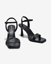 Giày Sandal Cao Gót Đông Hải Mũi Vuông Quai Mảnh-S81T1Đen Color1