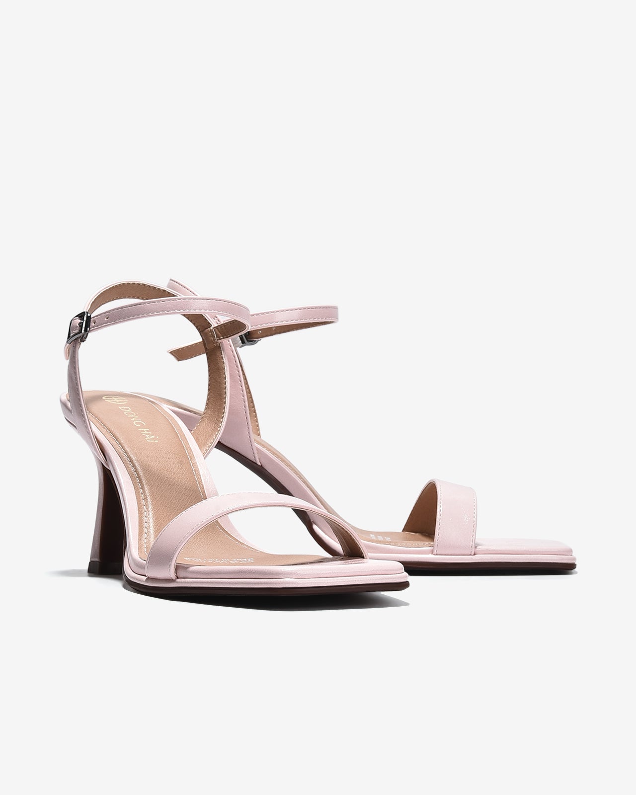 Giày Sandal Cao Gót Đông Hải Mũi Vuông Quai Mảnh-S81T1Hồng Color1
