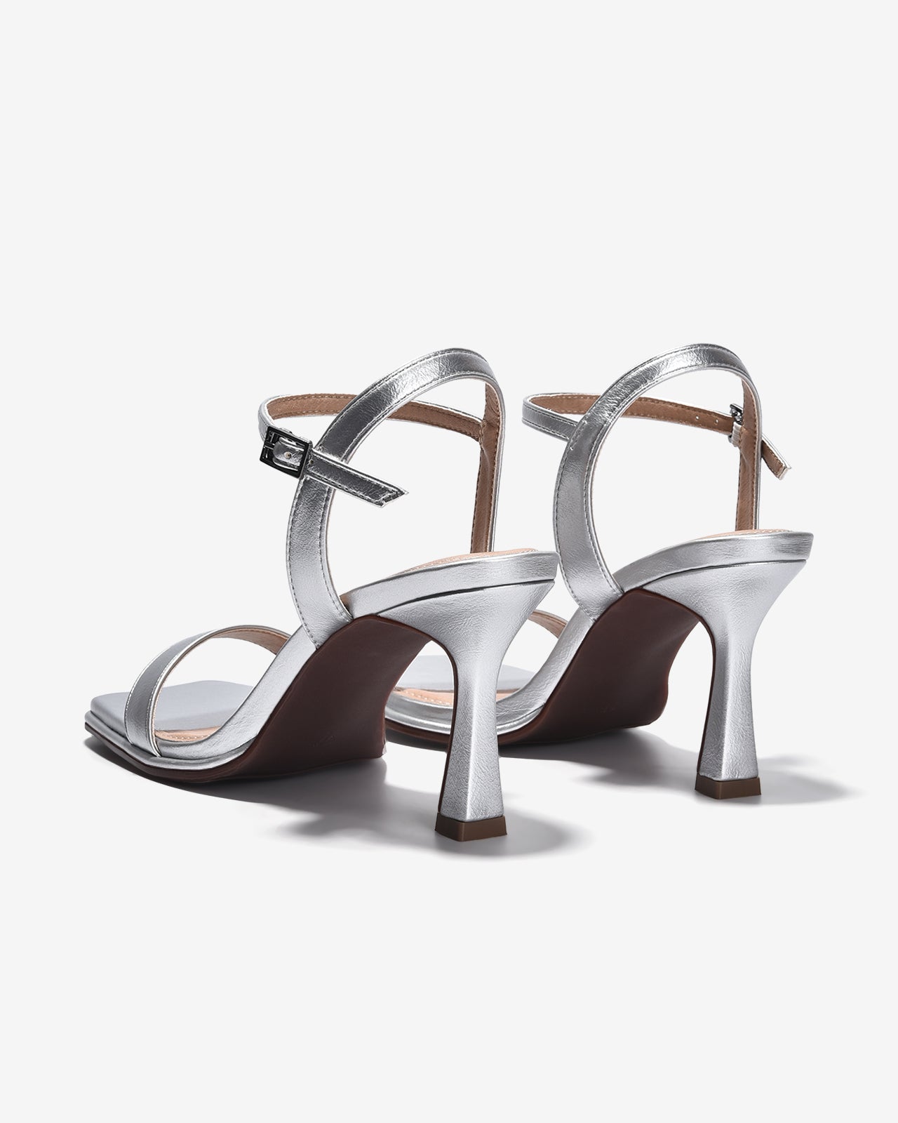 Giày Sandal Cao Gót Đông Hải Mũi Vuông Quai Mảnh-S81T1Xám Color1