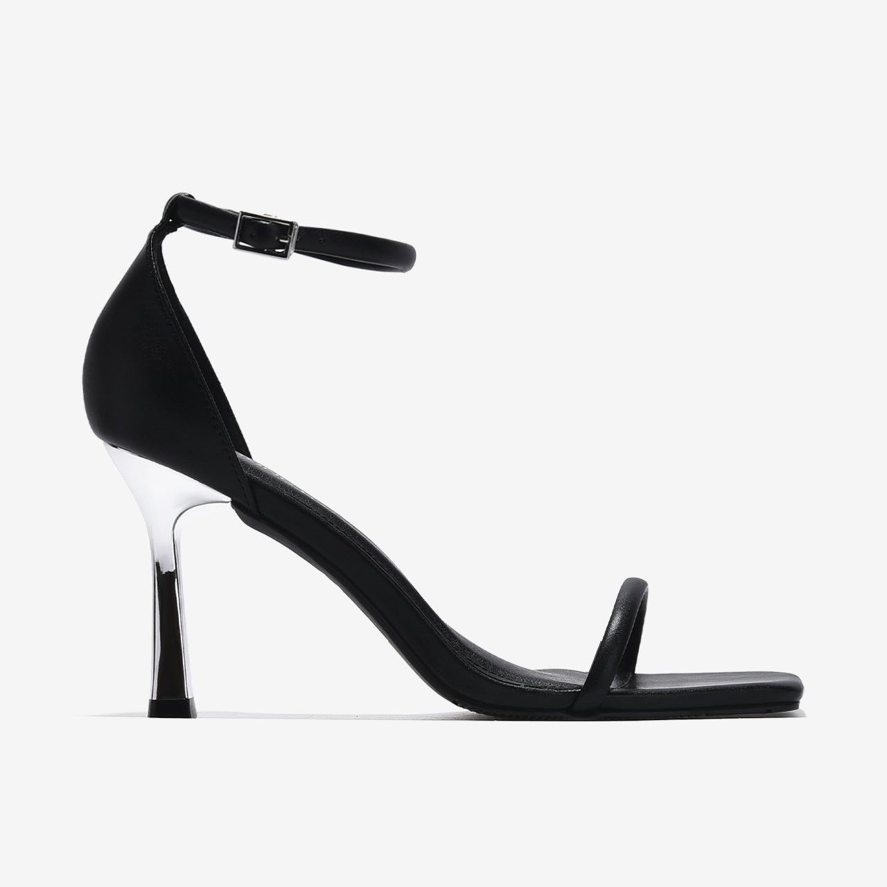 Giày Sandal Cao Gót Đông Hải Đế 9CM Quai Mảnh-S81T8-Đen Color1First