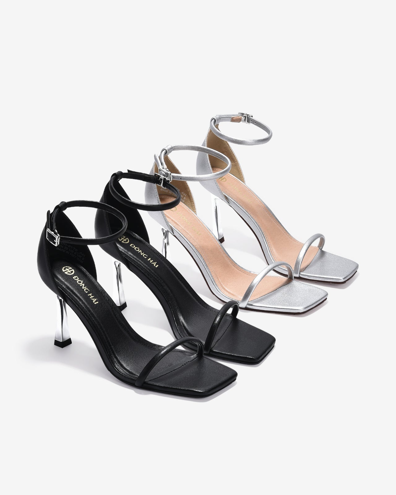 Giày Sandal Cao Gót Đông Hải Đế 9CM Quai Mảnh-S81T8-Đen Color1