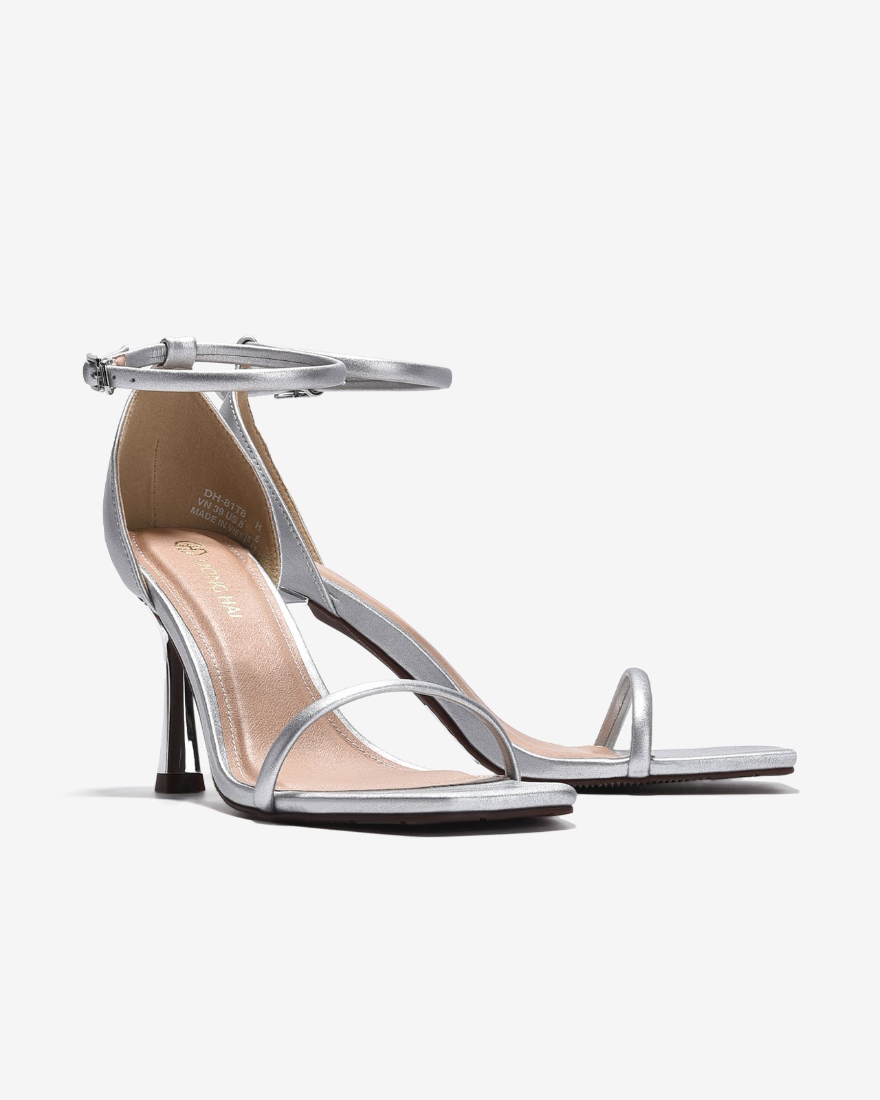 Giày Sandal Cao Gót Đông Hải Đế 9CM Quai Mảnh-S81T8-Xám Color1
