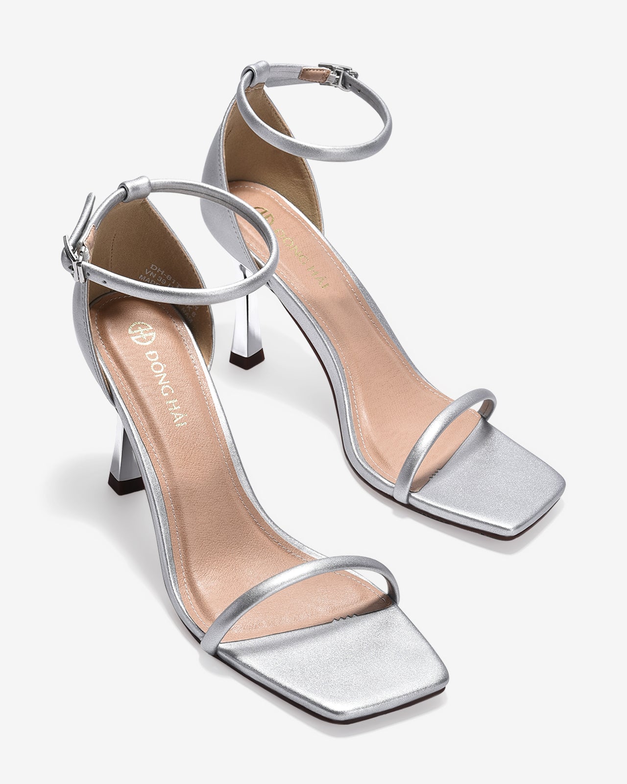 Giày Sandal Cao Gót Đông Hải Đế 9CM Quai Mảnh-S81T8-Xám Color1