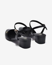Sandal Cao Gót Đông Hải Đế Vuông Đính Logo-S81V1-Đen Color1