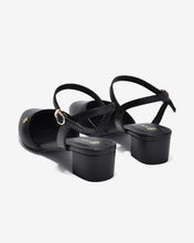 Sandal Cao Gót Đông Hải Đế Vuông Đính Logo-S81V1Đen Color1