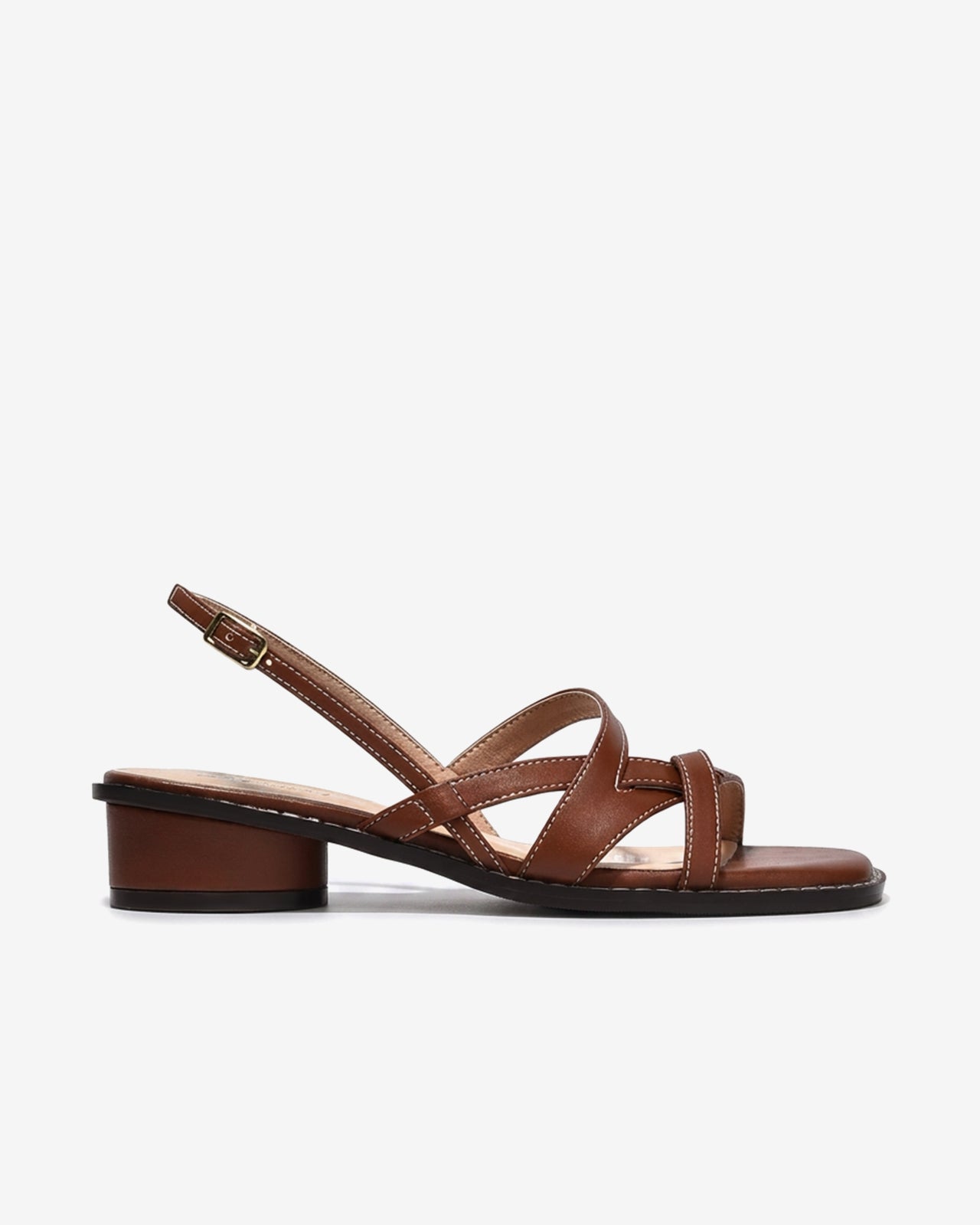 Giày Sandal Cao Gót Đông Hải Quai Đan Chỉ Nổi-S81V3Bò Color1First