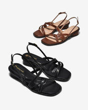 Giày Sandal Cao Gót Đông Hải Quai Đan Chỉ Nổi-S81V3Bò Color1