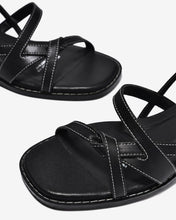 Giày Sandal Cao Gót Đông Hải Quai Đan Chỉ Nổi-S81V3Đen Color1