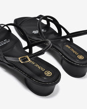 Giày Sandal Cao Gót Đông Hải Quai Đan Chỉ Nổi-S81V3Đen Color1