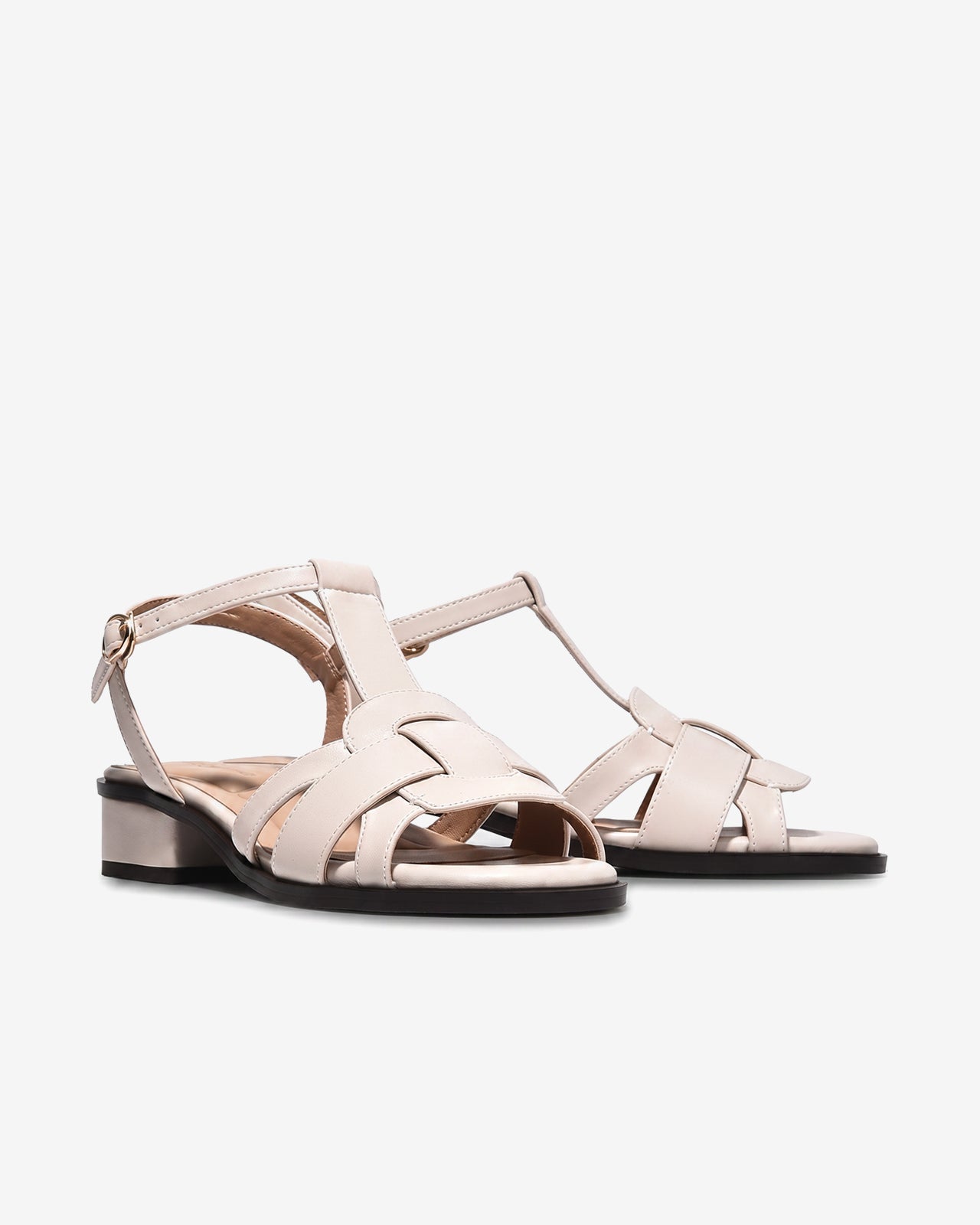 Sandal Cao Gót Đông Hải Quai Đan-S81V4Kem Color1