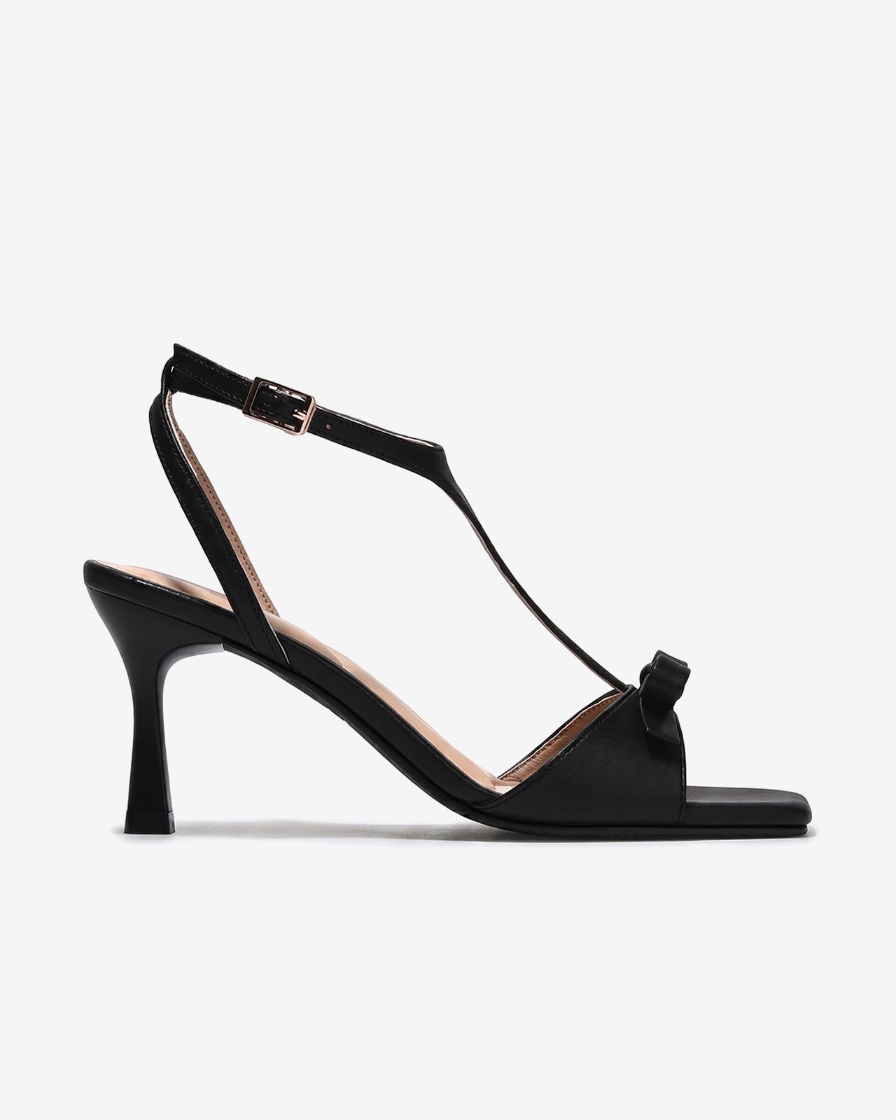 Sandal Cao Gót Đông Hải Quai Nơ-S81W1Đen Color1First