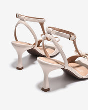Sandal Cao Gót Đông Hải Quai Nơ-S81W1Kem Color1