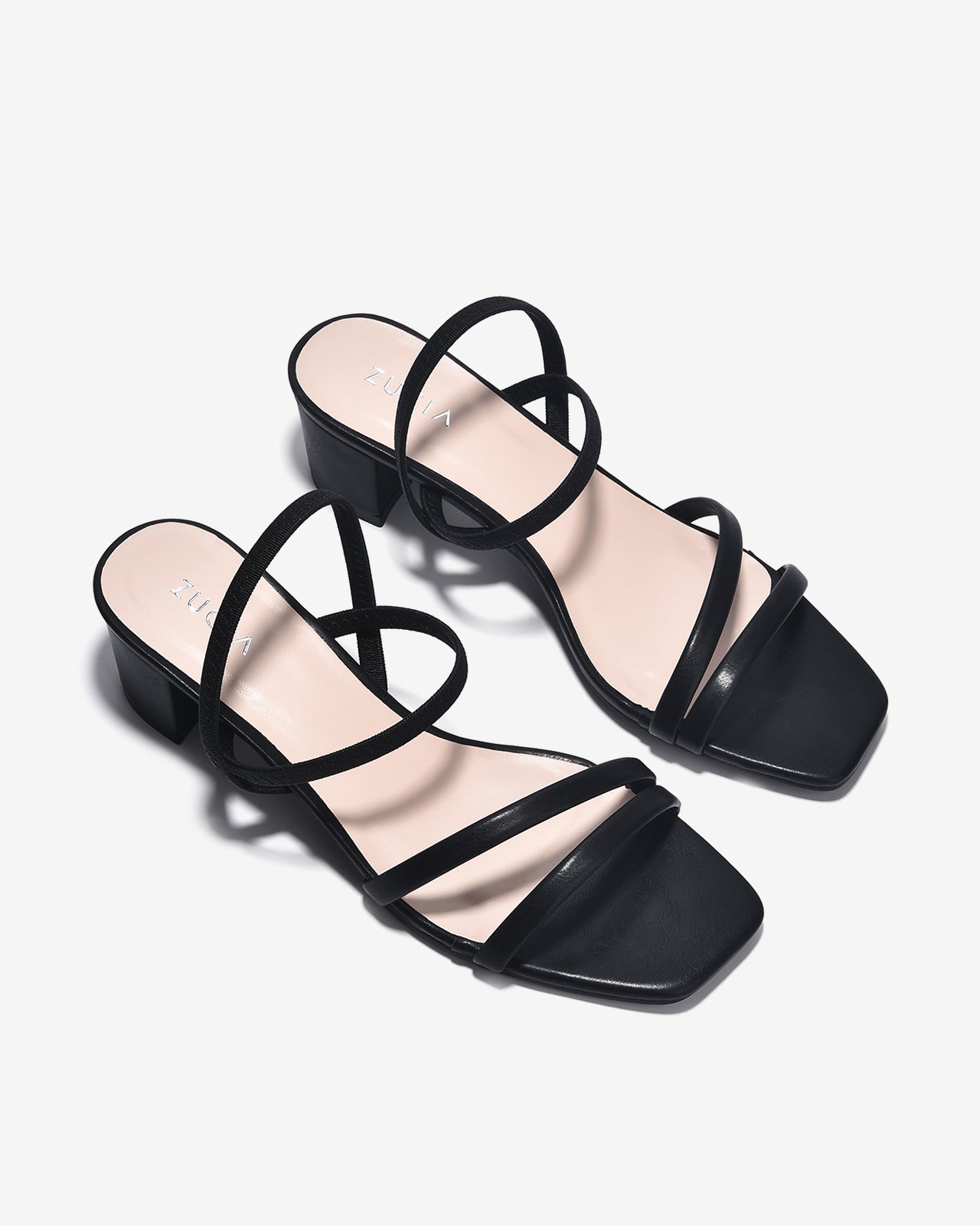 Giày Sandal Cao Gót Zucia Quai Mảnh Trơn-SHLG9-Đen Color1