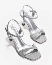 Giày Sandal Cao Gót Zucia Quai Xoắn Ánh Kim-SHLJ6Xám Color1