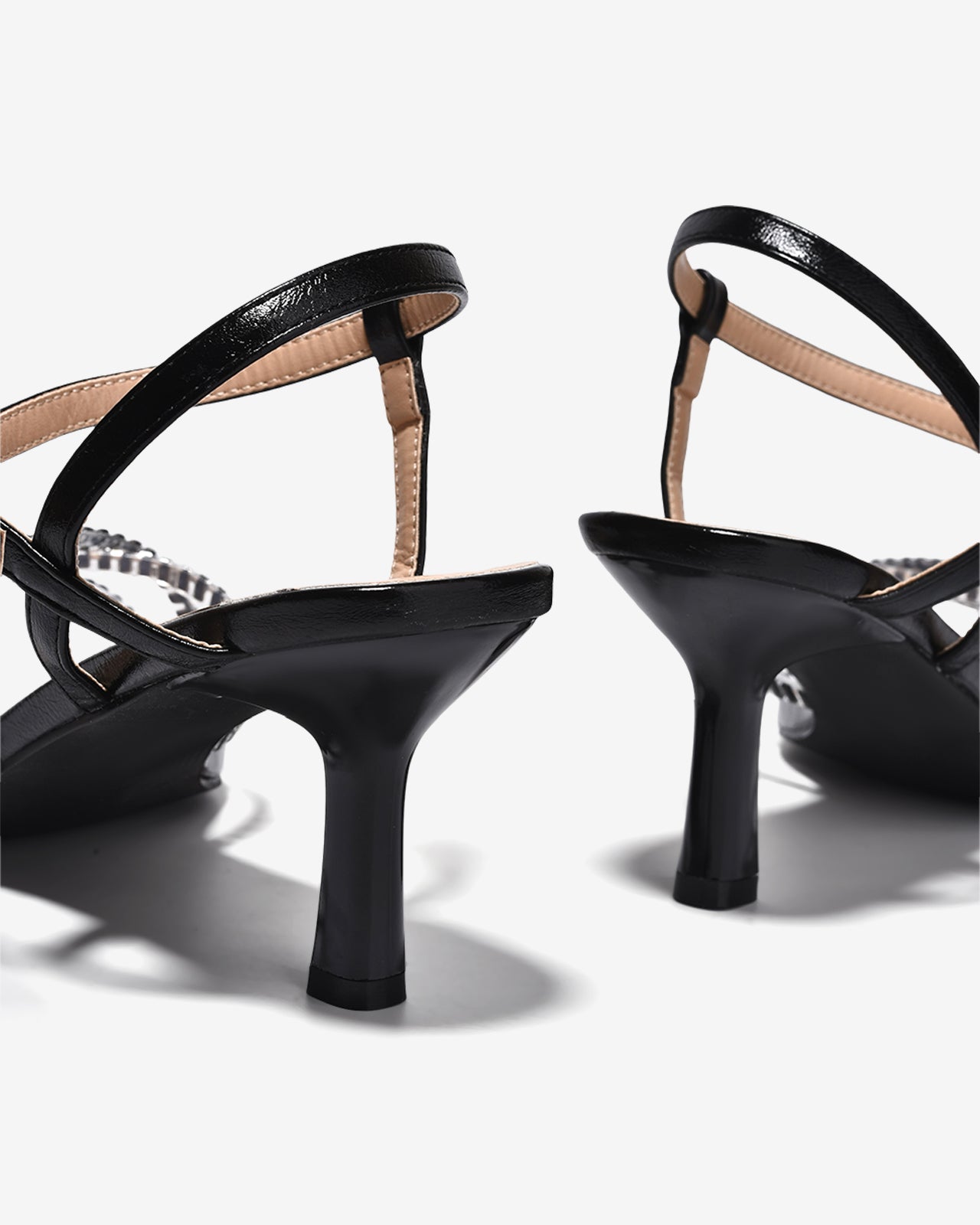 Sandal Cao Gót Zucia Quai Trong Đan Chéo-SHLM6Đen Color1