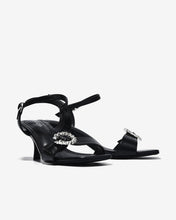 Sandal Cao Gót Đông Hải 7cm Charm Đá Lấp Lánh-SHLO5Đen Color1