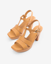 Giày Sandal Cao Gót Zucia Quai Đôi T-Strap-SRX73-Bò Color1