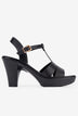 Giày Sandal Cao Gót Zucia Quai Đôi T-Strap-SRX73-Đen Color1First