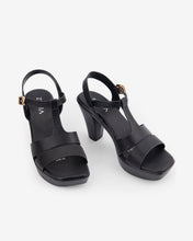 Giày Sandal Cao Gót Zucia Quai Đôi T-Strap-SRX73-Đen Color1