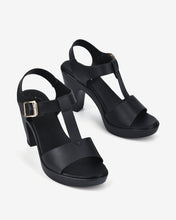 Giày Sandal Cao Gót Zucia Quai T-Strap Khóa Cài-SRX74Đen Color1