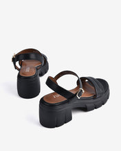 Giày Sandal Cao Gót Zucia Quai Ngang Chỉ Nổi-SRX77Đen Color1