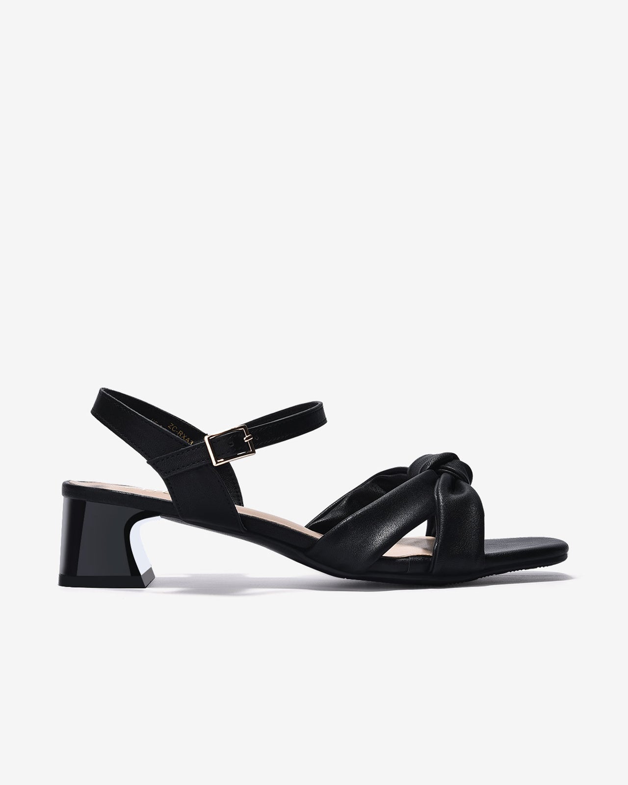 Giày Sandal Cao Gót Zucia Quai Đôi Thắt Nút-SRXA3Đen Color2First