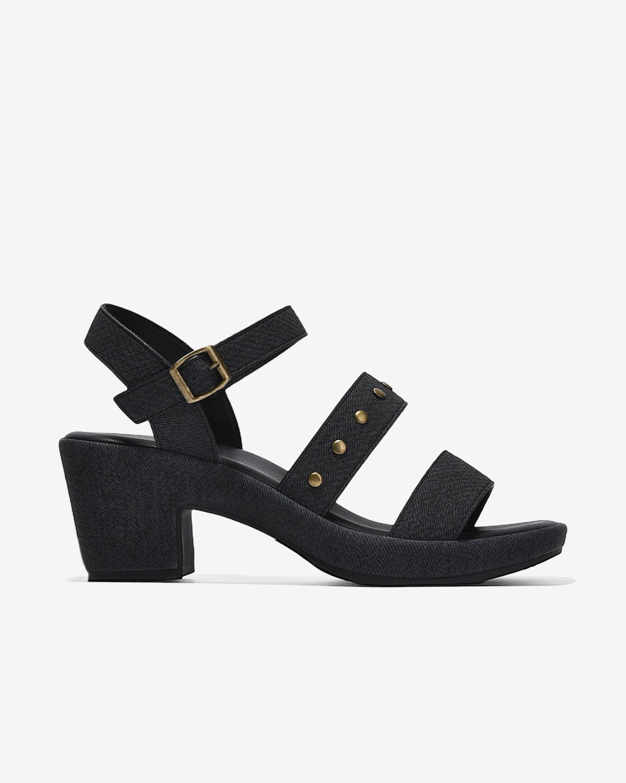 Giày Sandal Cao Gót Nữ Zucia Platform Quai Gắn Đinh Tán Kim Loại-SRXB7Đen Color1First
