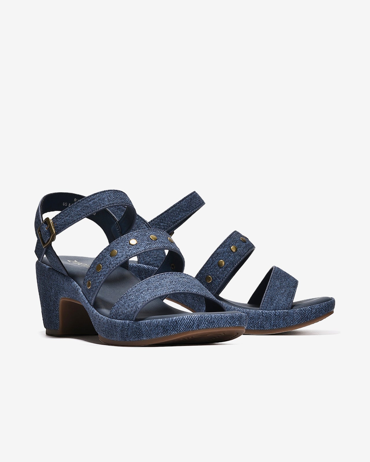 Giày Sandal Cao Gót Nữ Zucia Platform Quai Gắn Đinh Tán Kim Loại-SRXB7-Xanh Color1