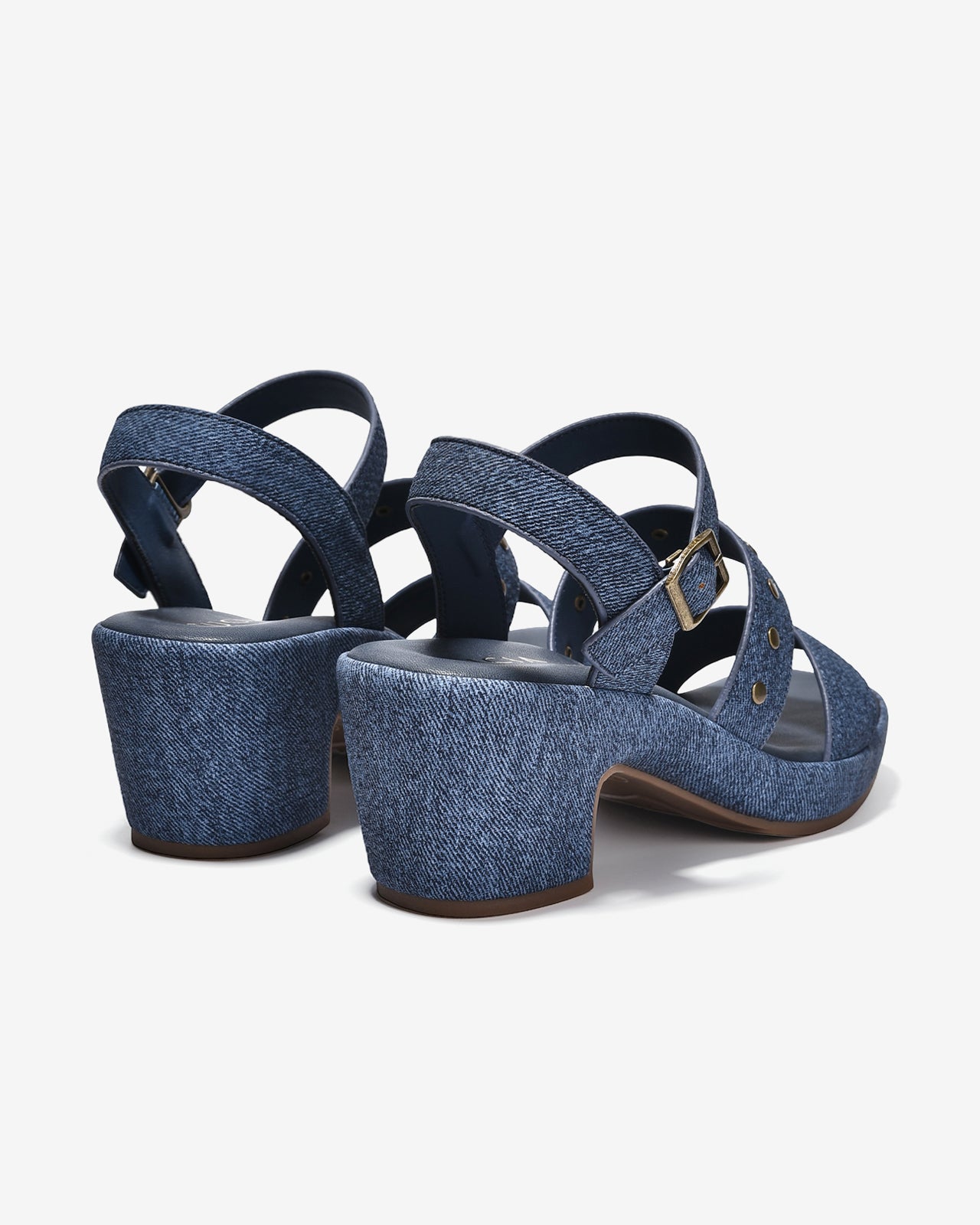 Giày Sandal Cao Gót Nữ Zucia Platform Quai Gắn Đinh Tán Kim Loại-SRXB7-Xanh Color1