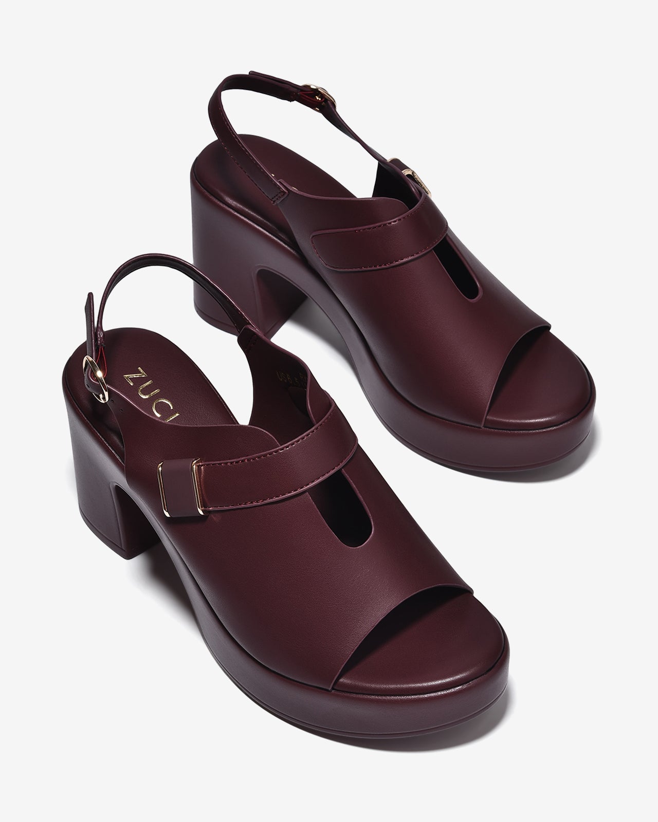 Sandal Cao Gót Zucia 9cm Đế Trụ Vững Êm-SRXF2Đỏ Color1