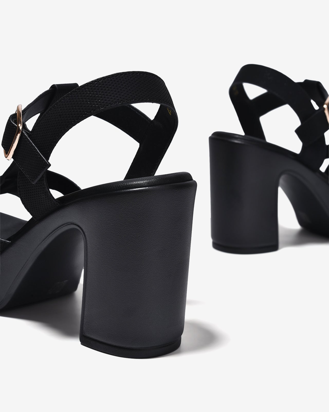 Sandal Cao Gót Zucia 9cm Quai Chéo Lót Êm-SRXF3Đen Color1