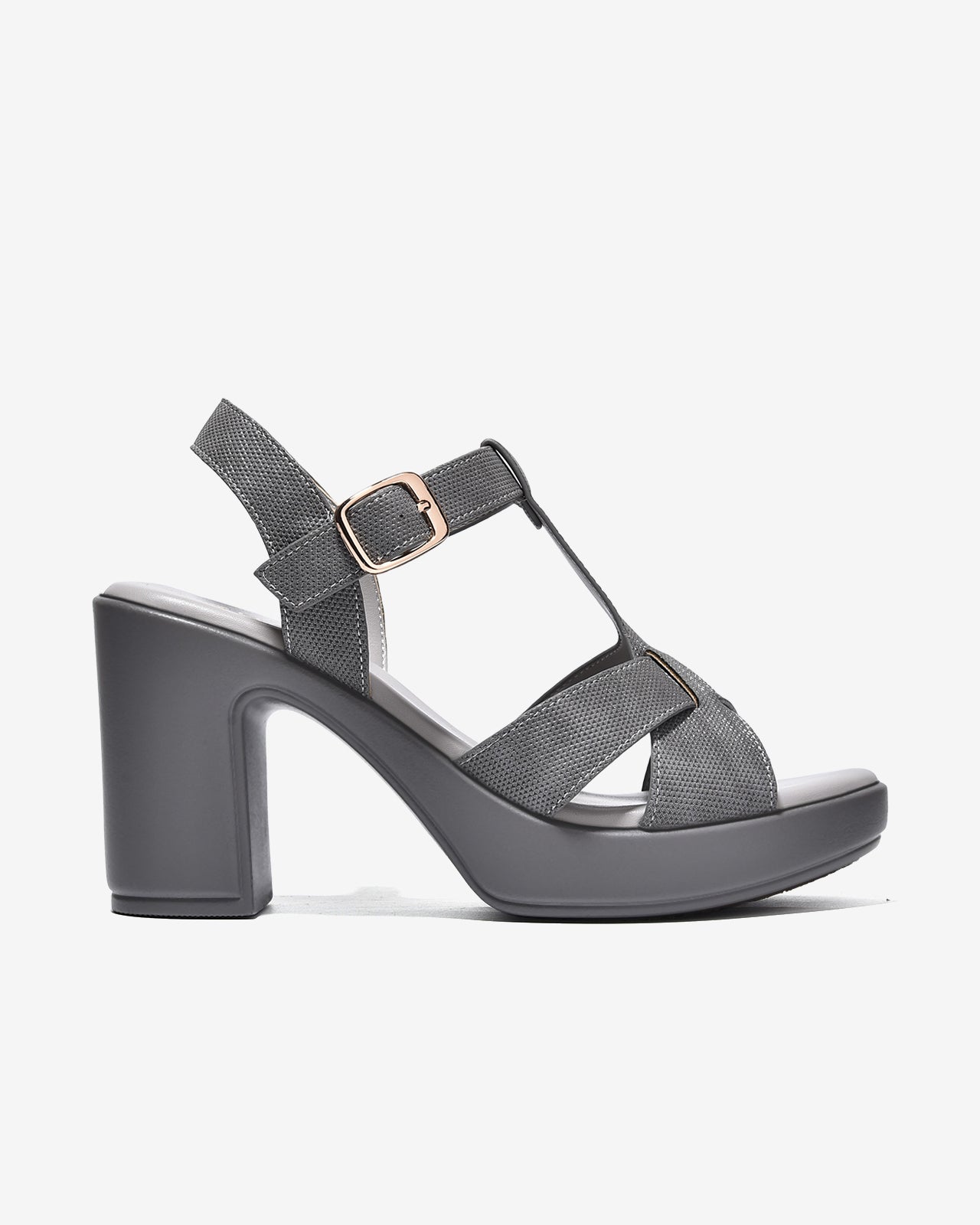 Sandal Cao Gót Zucia 9cm Quai Chéo Lót Êm-SRXF3Xám Color1First