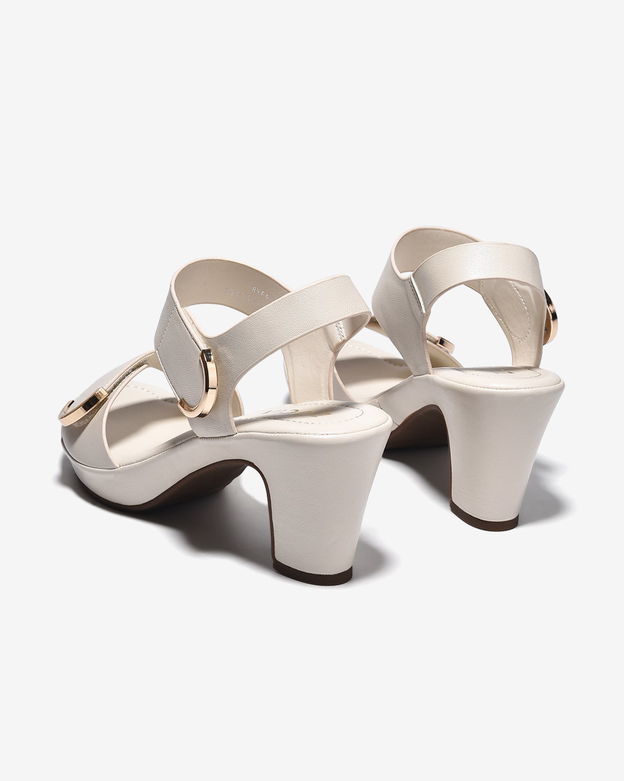Sandal Cao Gót Zucia Đế Trụ 8cm Lót Êm-SRXF6Kem Color1