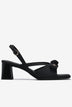 Sandal Cao Gót Zucia Quai Thắt Nơ Đính Logo-STH95-Đen Color1First