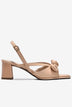 Sandal Cao Gót Zucia Quai Thắt Nơ Đính Logo-STH95-Kem Color1First