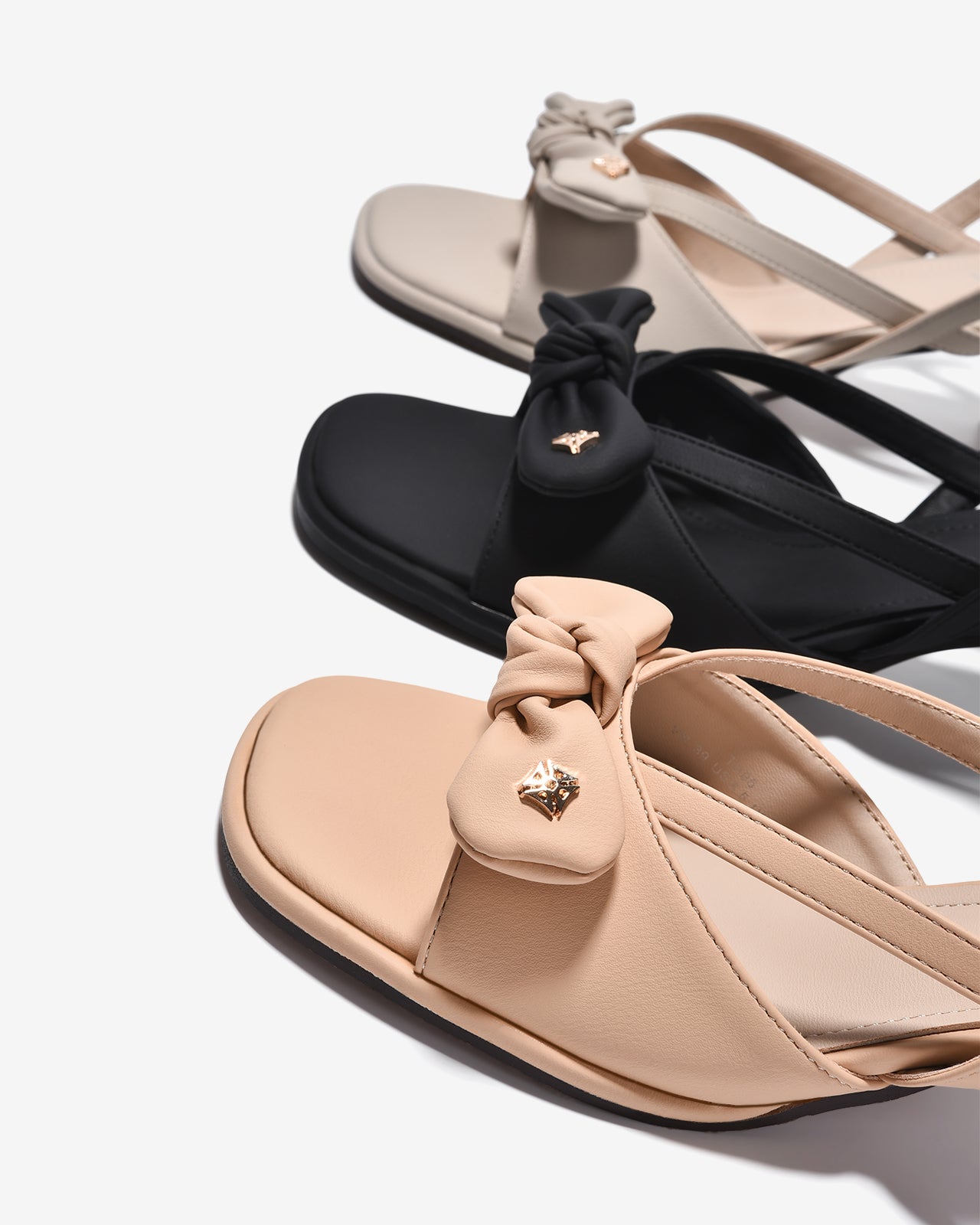 Sandal Cao Gót Zucia Quai Thắt Nơ Đính Logo-STH95-Xám Color1