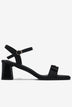 Sandal Cao Gót Zucia Nơ Ruy Băng Đính Logo-STH98-Đen Color1First