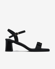 Sandal Cao Gót Zucia Nơ Ruy Băng Đính Logo-STH98-Đen Color1First