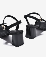 Sandal Cao Gót Zucia Nơ Ruy Băng Đính Logo-STH98-Đen Color1