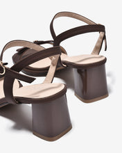 Sandal Cao Gót Zucia Nơ Ruy Băng Đính Logo-STH98Nâu Color1