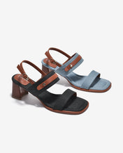 Giày Sandal Cao Gót Zucia Chất Liệu Phối-STHA6-Đen Color1