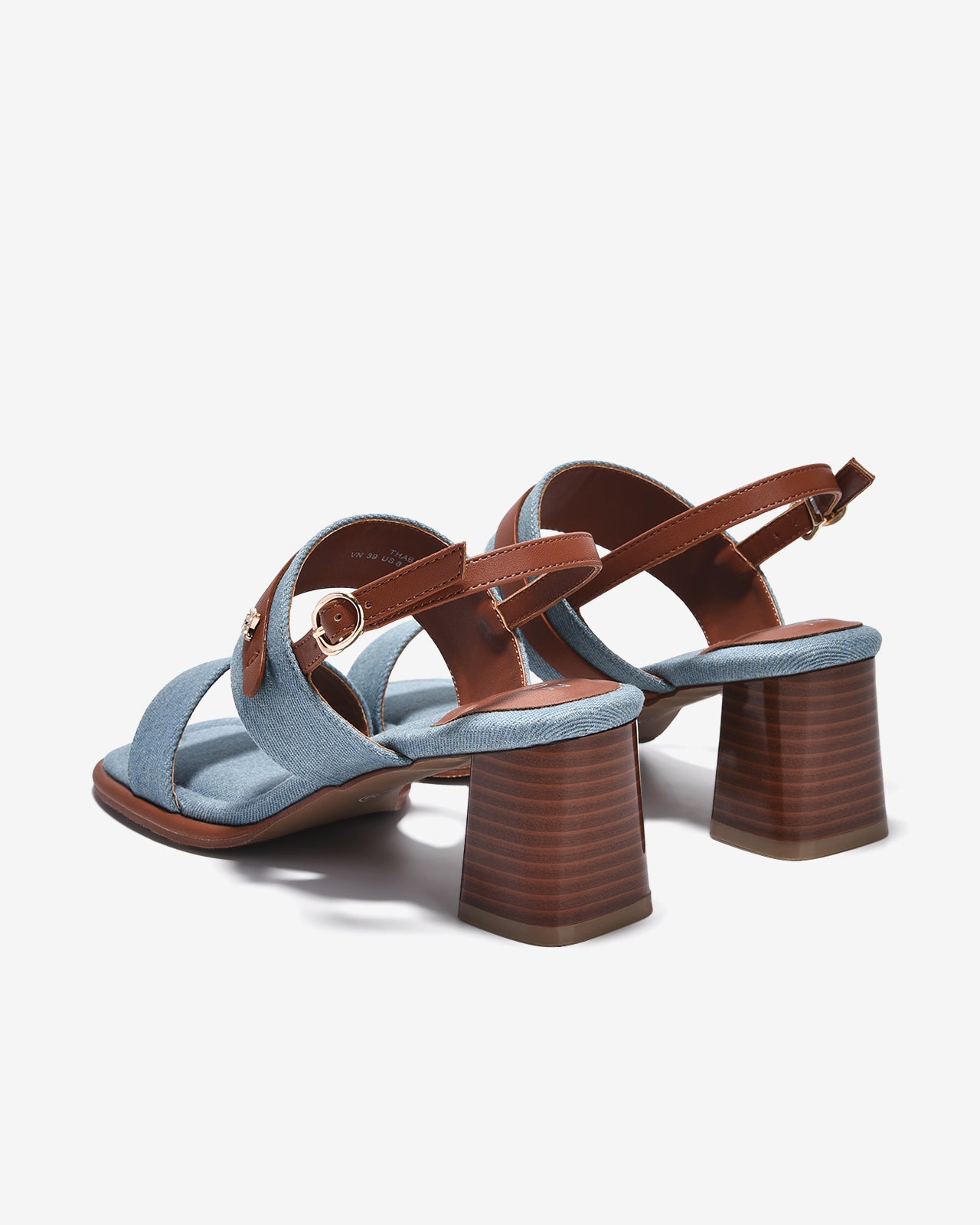 Giày Sandal Cao Gót Zucia Chất Liệu Phối-STHA6-Xanh Color1