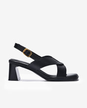 Giày Sandal Cao Gót Zuciani Mũi Vuông Quai Chữ X-SCL01Đen Color1First