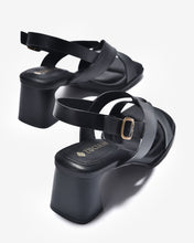 Giày Sandal Cao Gót Zuciani Mũi Vuông Quai Chữ X-SCL01Đen Color1