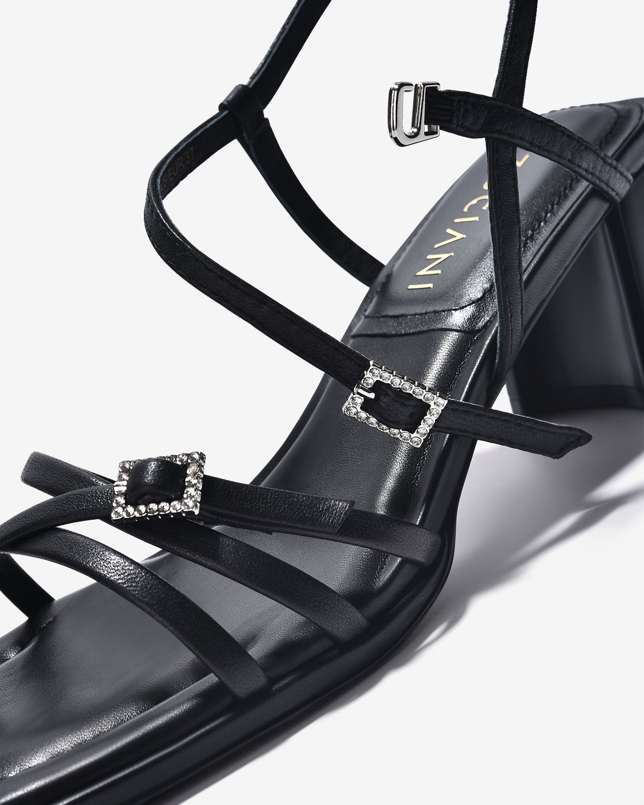 Giày Sandal Cao Gót Zuciani Phong Cách Ankle Strap-SCL02-Đen Color2